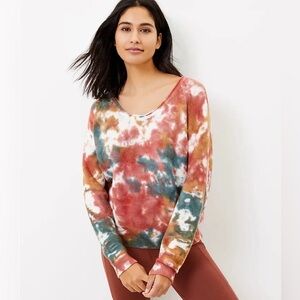 Lou & Grey Tie Dye Sweater Pressed Petal Women’s Medium